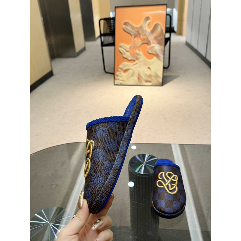 l**is V*t*n lv palace slipper damier blue