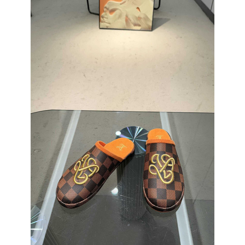 l**is V*t*n lv palace slipper damier orange