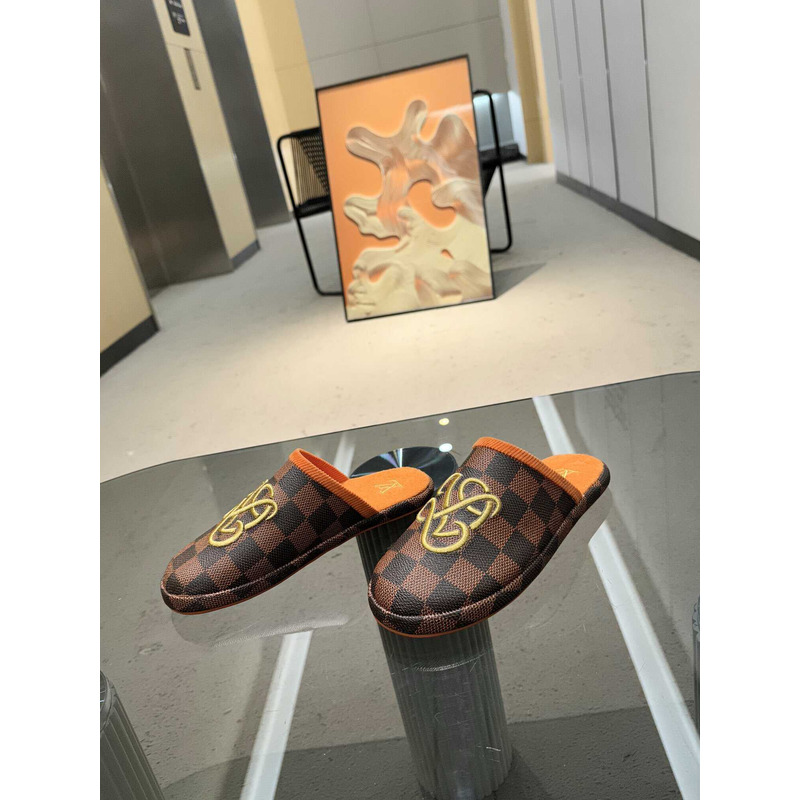 l**is V*t*n lv palace slipper damier orange