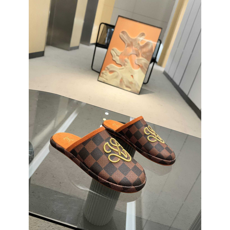 l**is V*t*n lv palace slipper damier orange