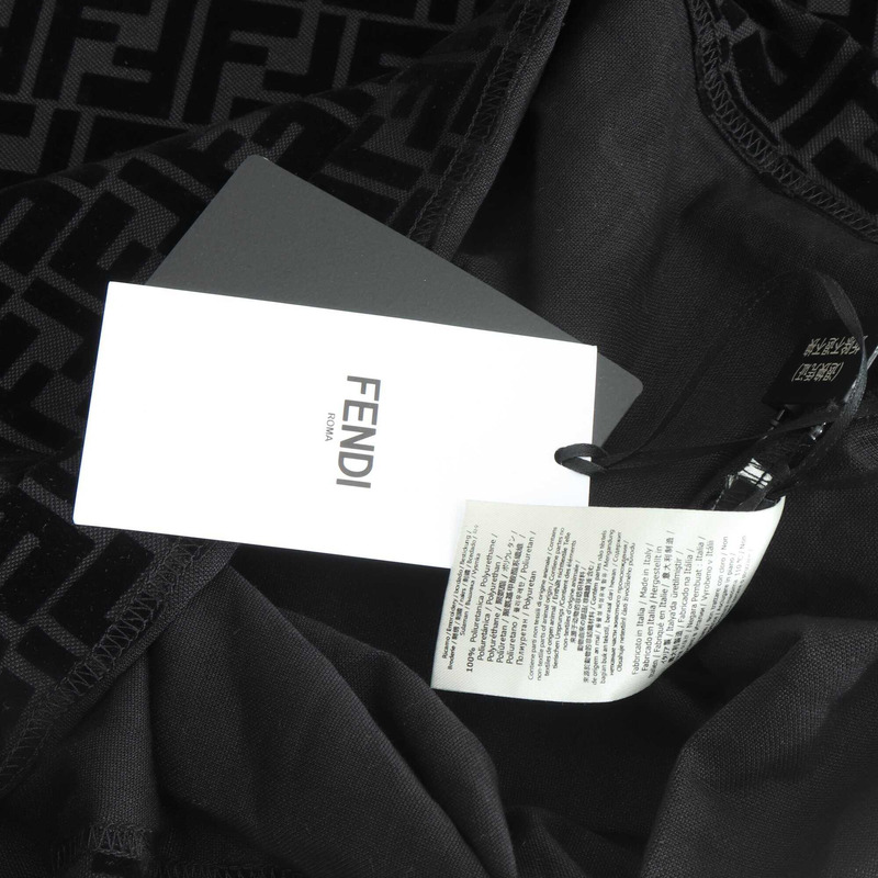 F**di logo flocked t-shirt - black mens