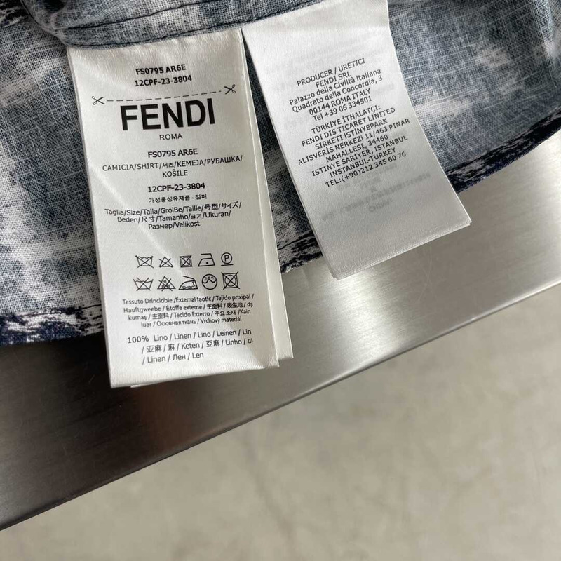 F**di dark blue ff linen shirt