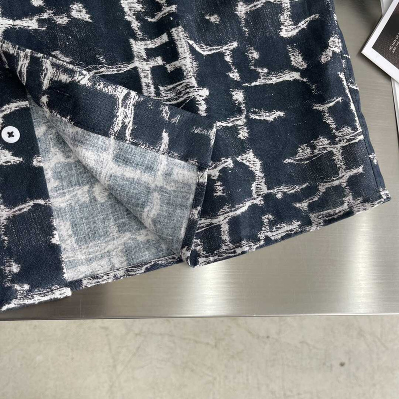 F**di dark blue ff linen shirt