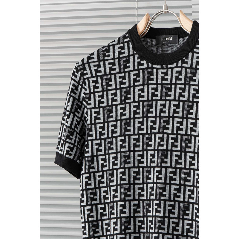 F**di black ff wool shirt