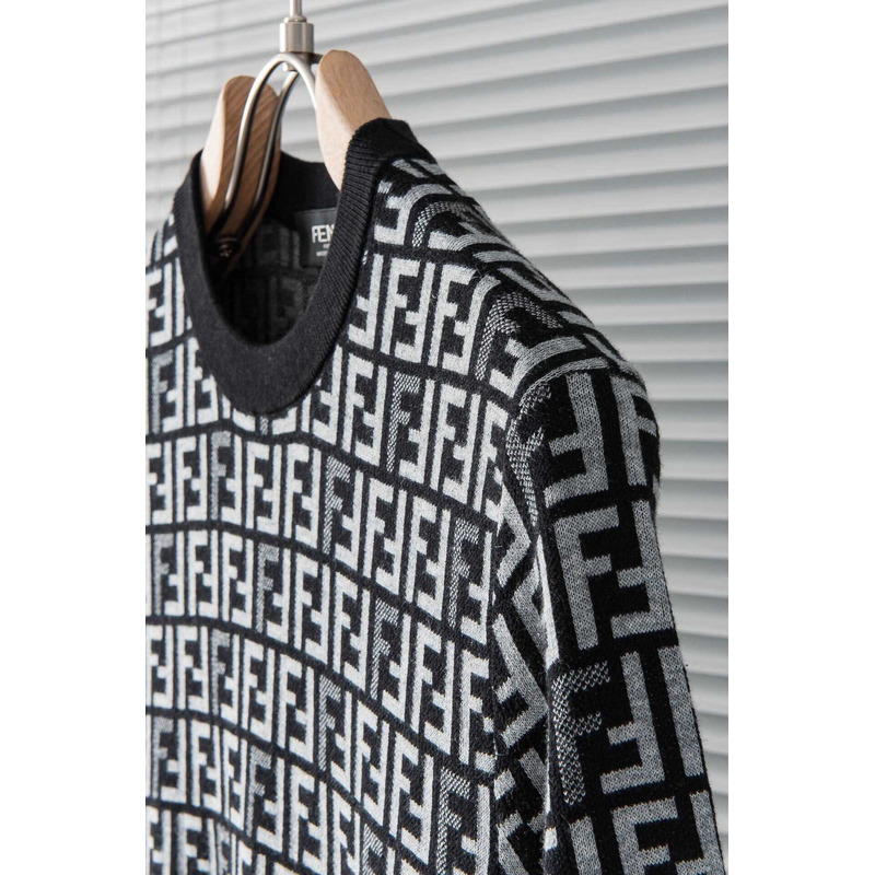 F**di black ff wool shirt