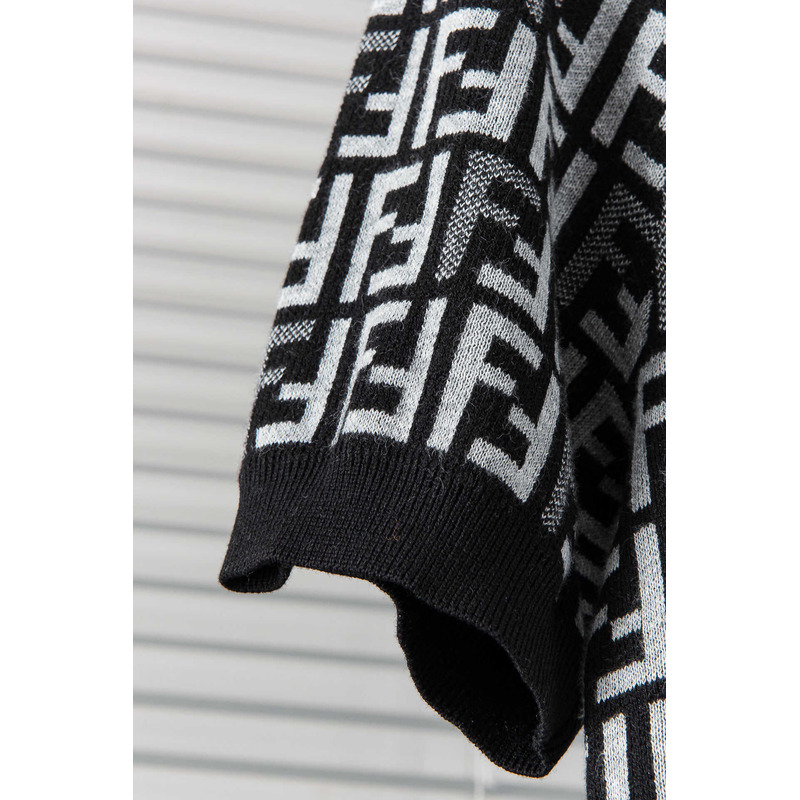 F**di black ff wool shirt