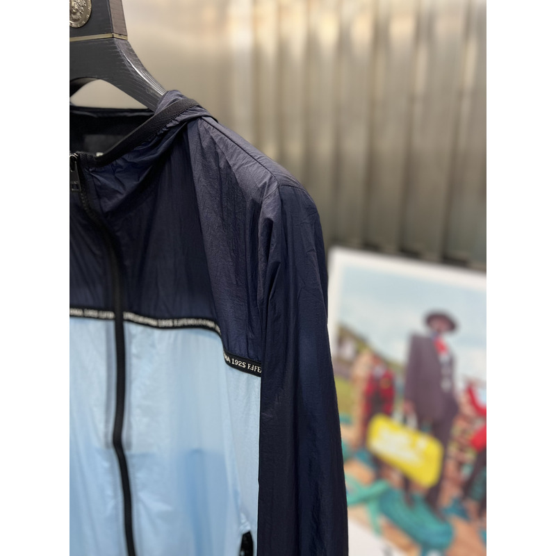 F**di windbreaker blue nylon jacket