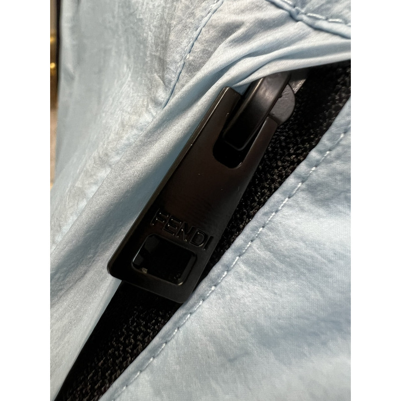 F**di windbreaker blue nylon jacket