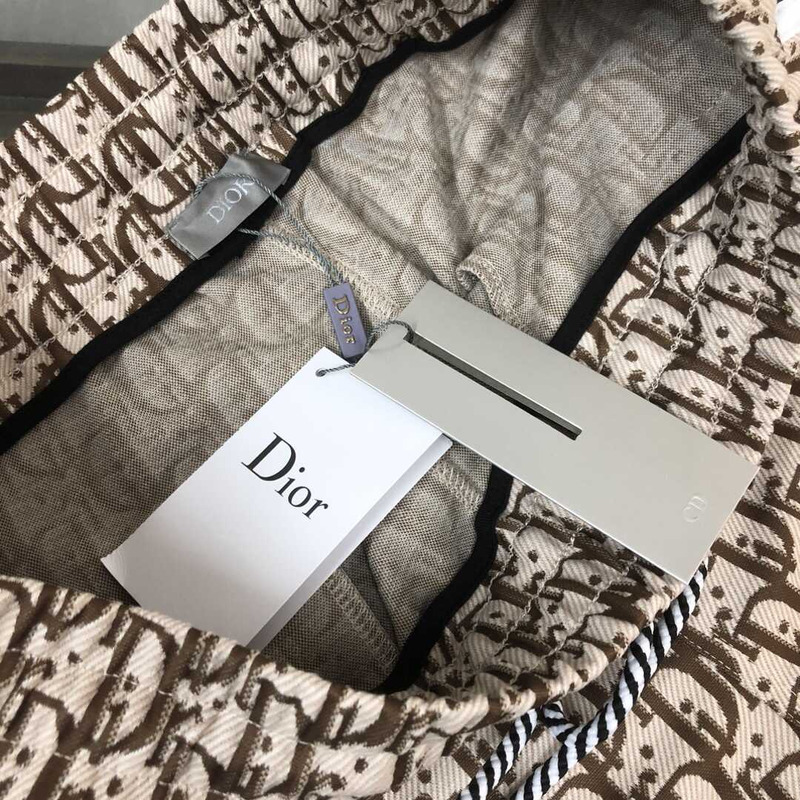 D*or oblique cotton shorts brown