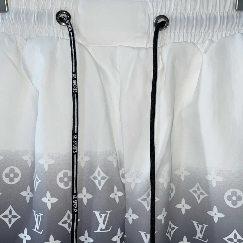 l**is V*t*n monogram shorts black/white