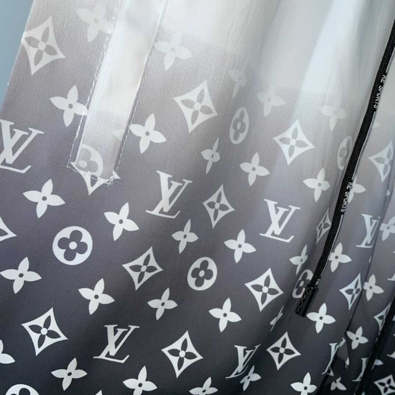 l**is V*t*n monogram shorts black/white