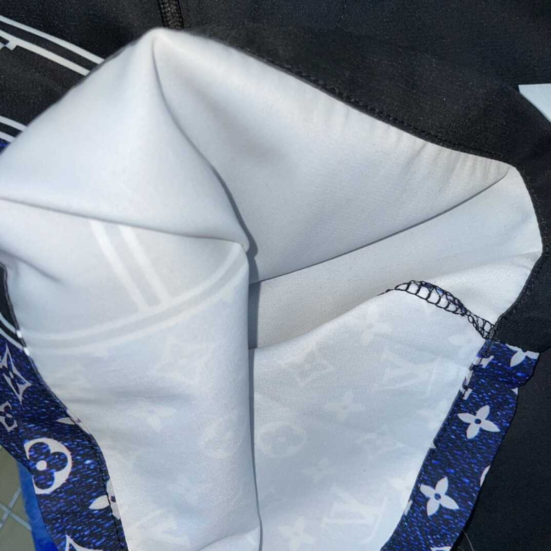 l**is V*t*n monogram shorts black/blue