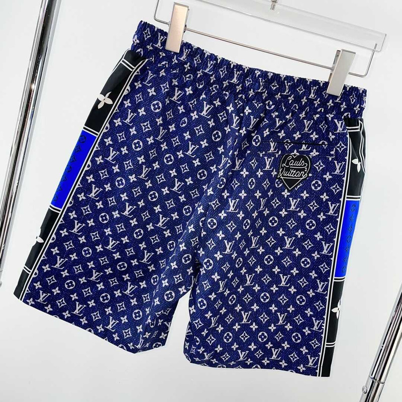 l**is V*t*n monogram shorts black/blue