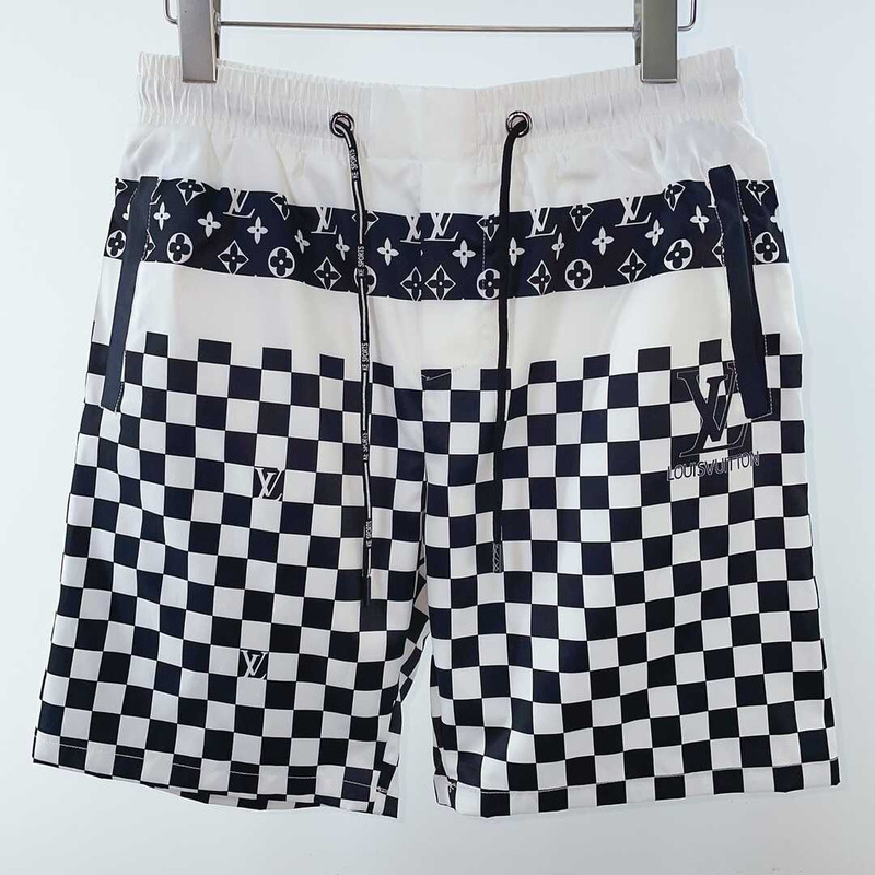 l**is V*t*n monogram shorts white/black