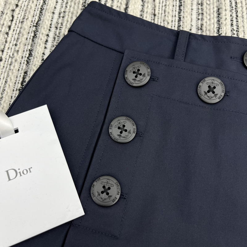 D*or sailor miniskirt cotton gabardine blue