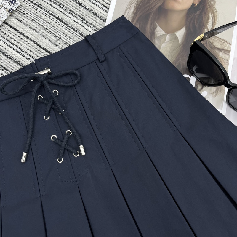 D*or sailor miniskirt cotton gabardine blue