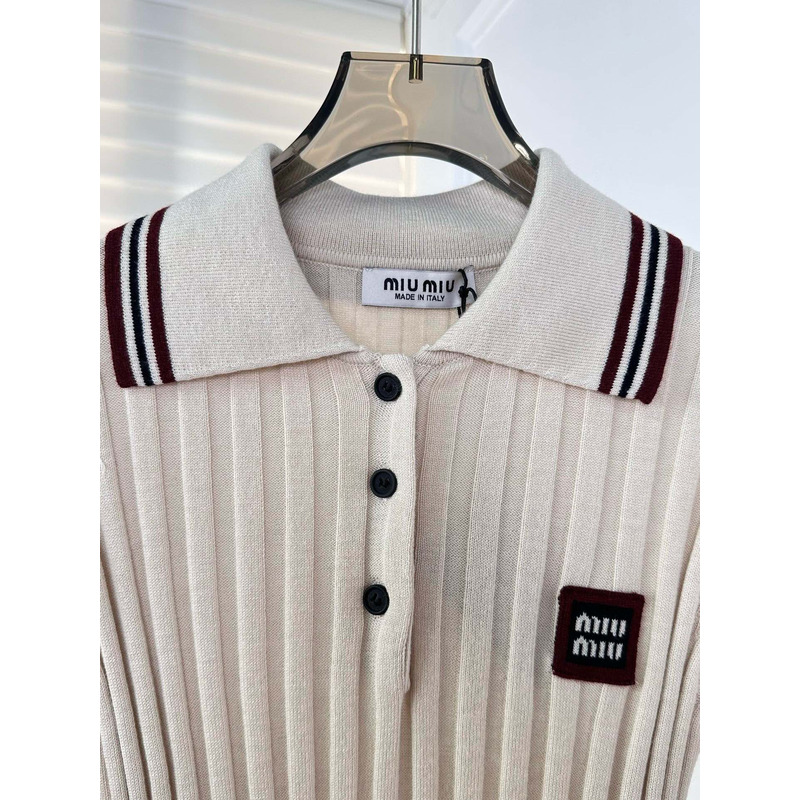 Miu Miu cashmere Polo Beige