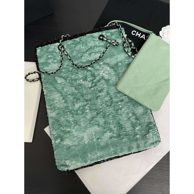 Ch*el shopping bag in green