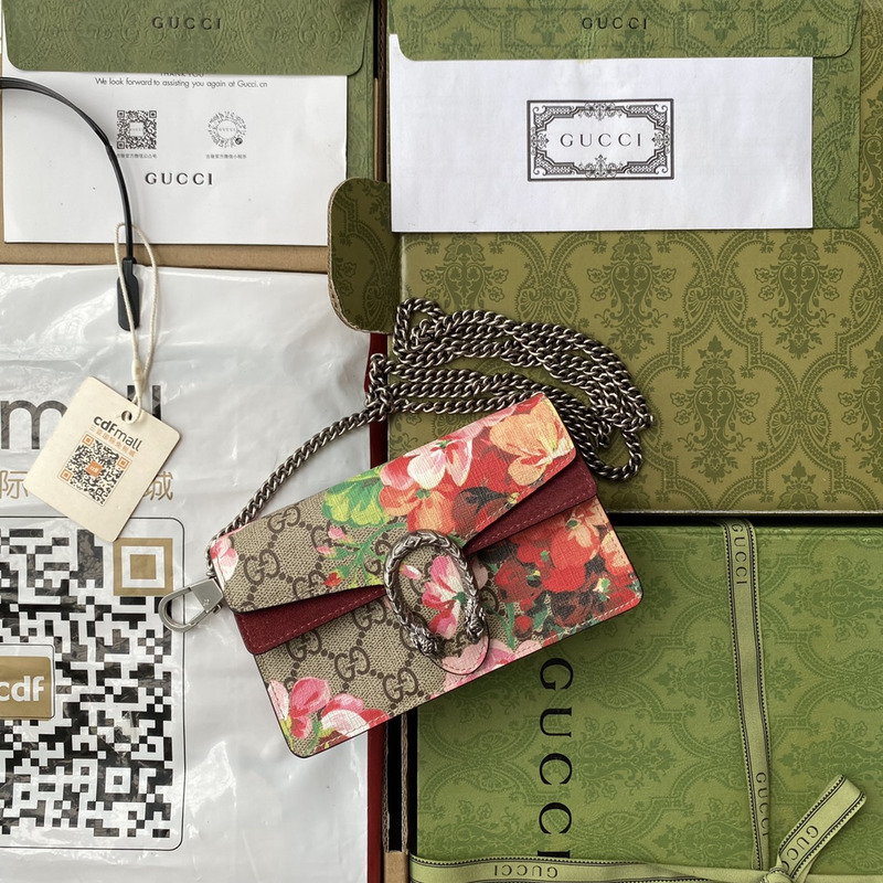 g*u*i brown canvas S*per mini gg S*p*e blooms dionysus crossbody bag