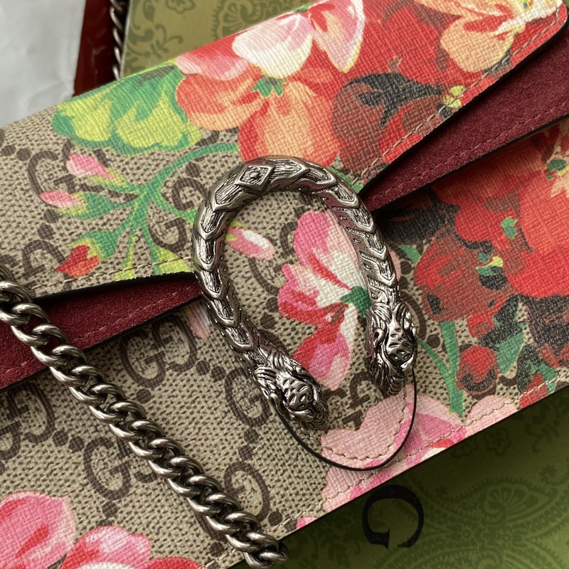 g*u*i brown canvas S*per mini gg S*p*e blooms dionysus crossbody bag