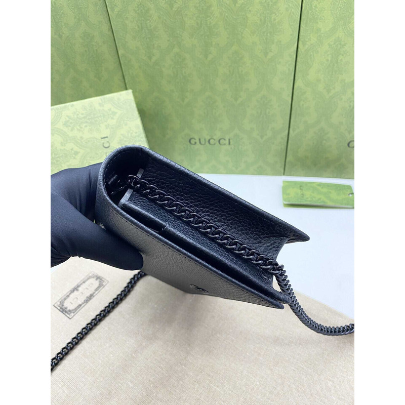 G*u*i gg marmont chain wallet black