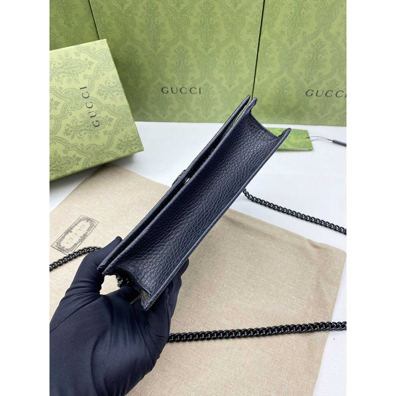 G*u*i gg marmont chain wallet black