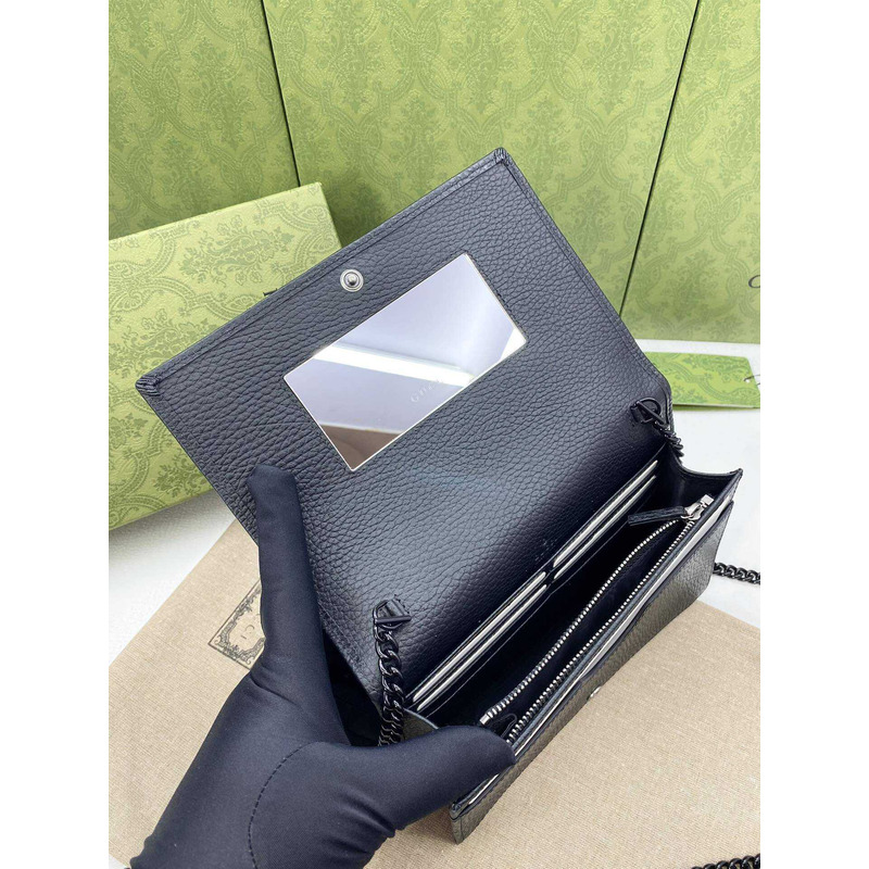 G*u*i gg marmont chain wallet black