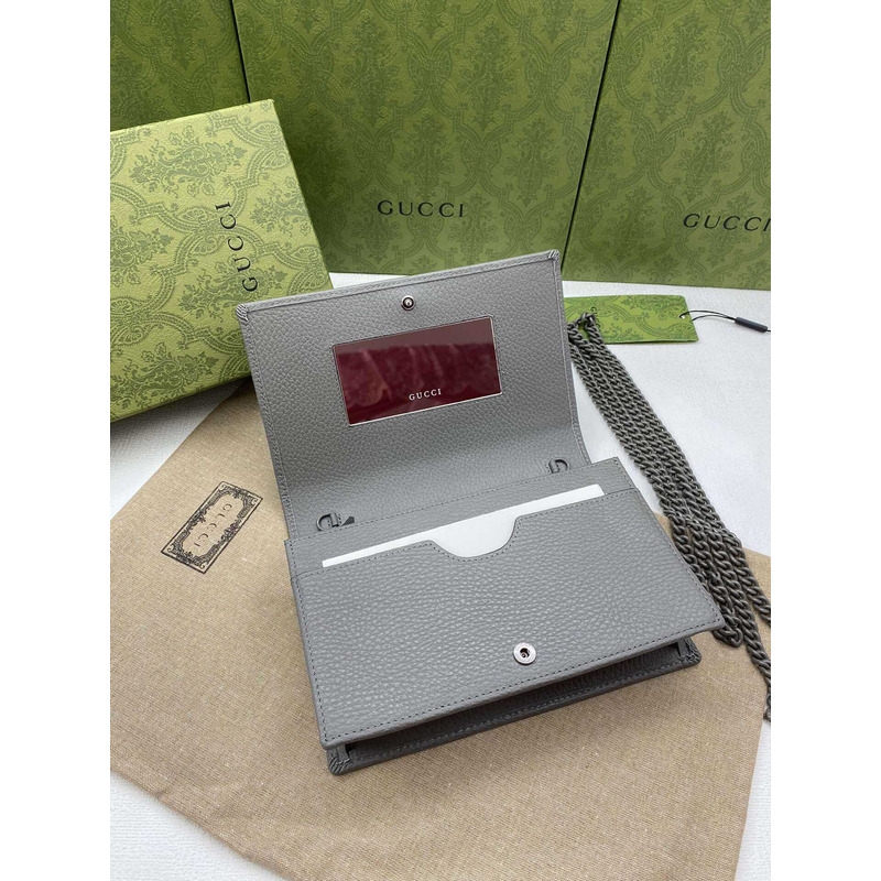 G*u*i gg marmont chain wallet grey