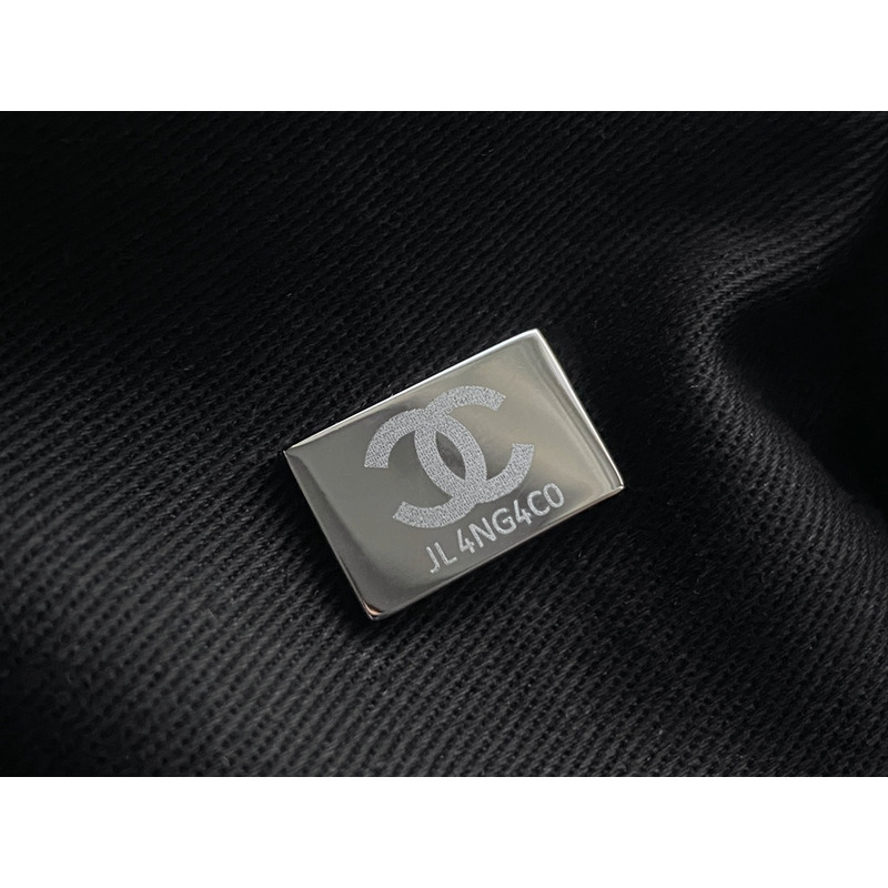 Ch*el deauville chain tote bag in gray/black