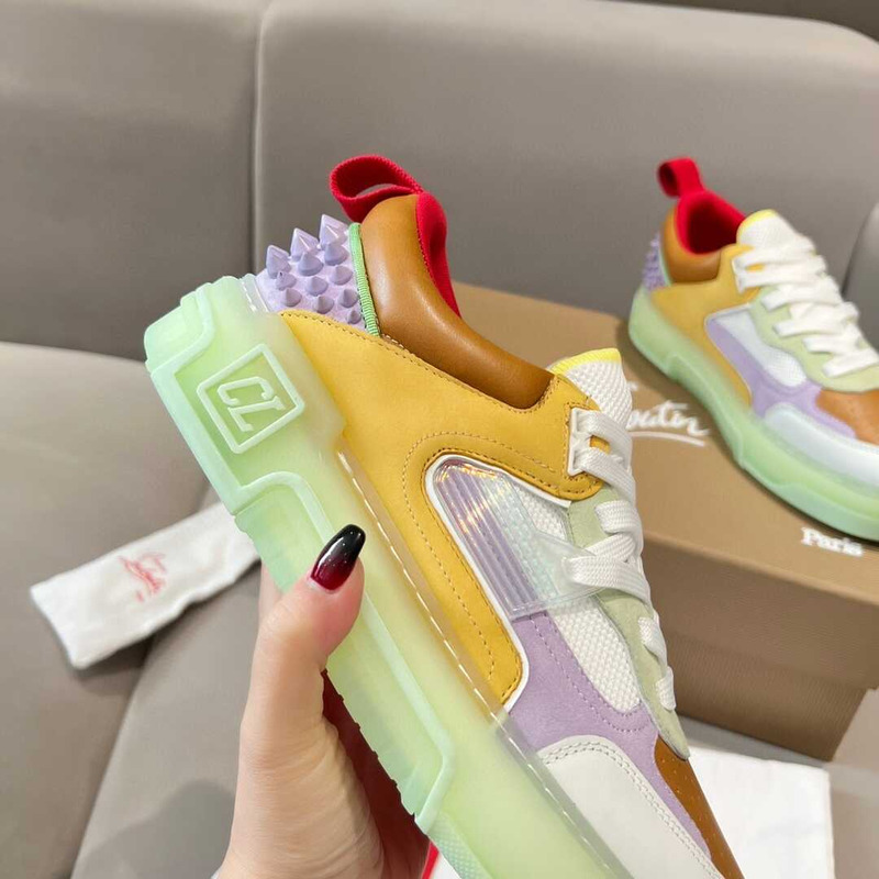 Ch**an louboutin astroloubi lace-up sneakers multicolor