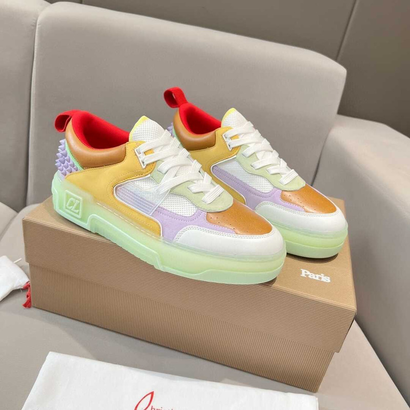 Ch**an louboutin astroloubi lace-up sneakers multicolor