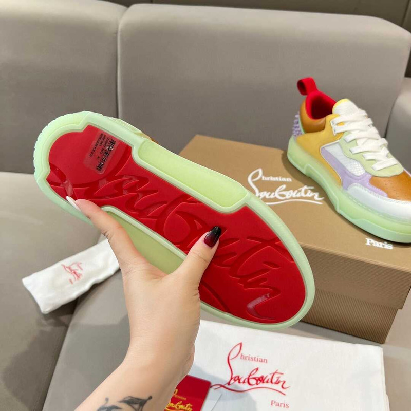 Ch**an louboutin astroloubi lace-up sneakers multicolor