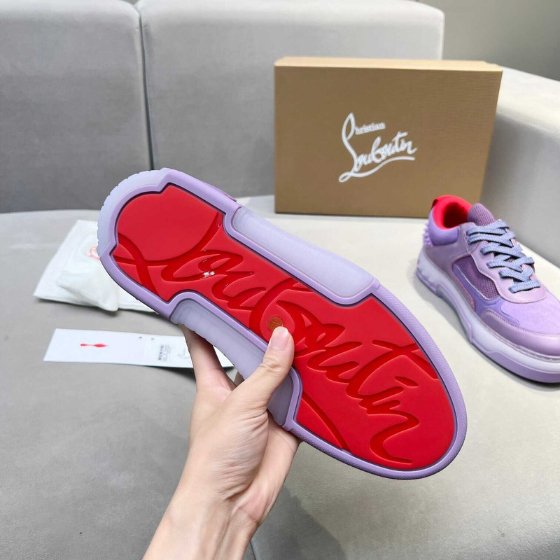 Ch**an louboutin astroloubi lace-up sneakers purple