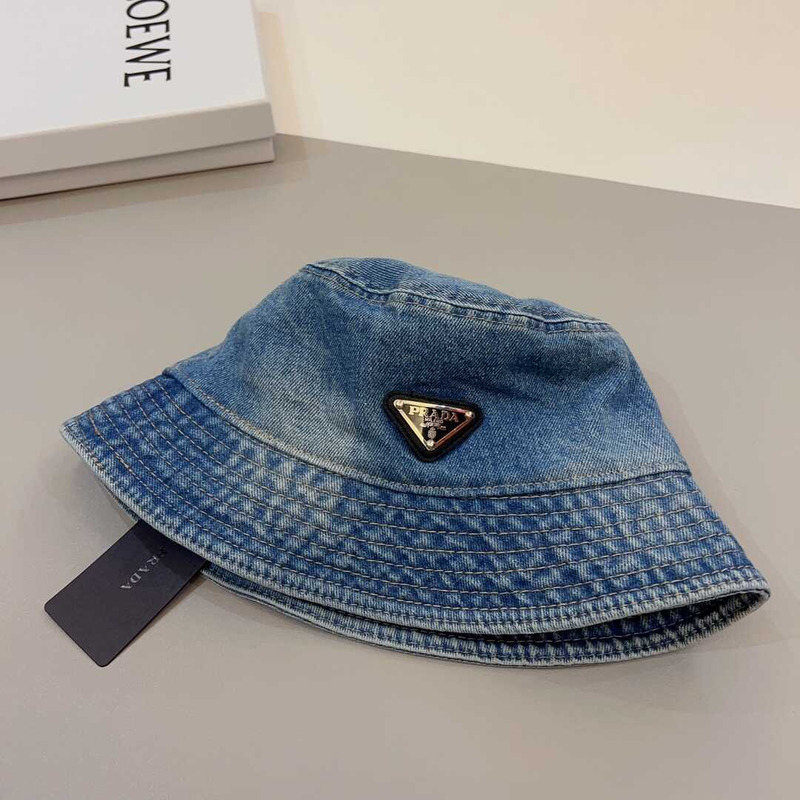 Pra*a denim bucket hat light blue