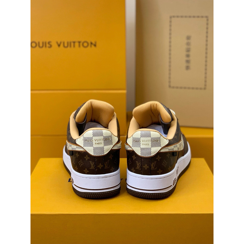 l**is V*t*n x airjordan 1 x virgil abloh brwon sneaker