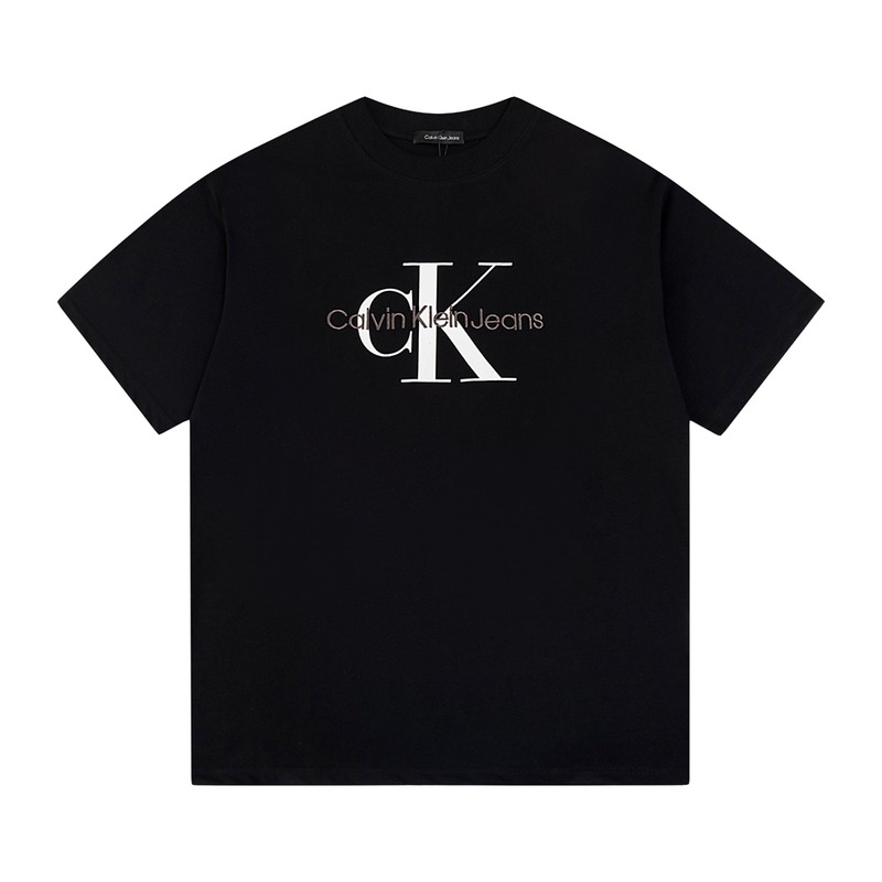 Calvin Klein Monogram Logo Crewneck T-Shirt Black