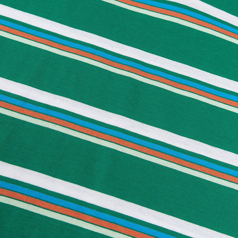 Miu Miu Jersey T-shirt Stripes Cotton Green