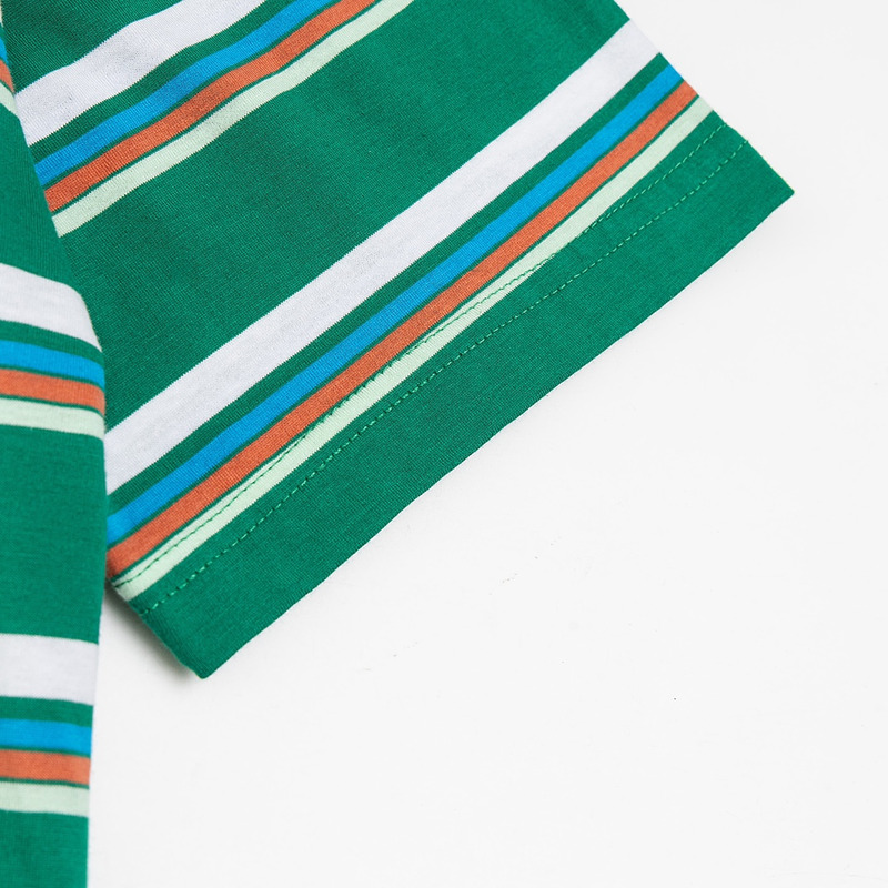 Miu Miu Jersey T-shirt Stripes Cotton Green