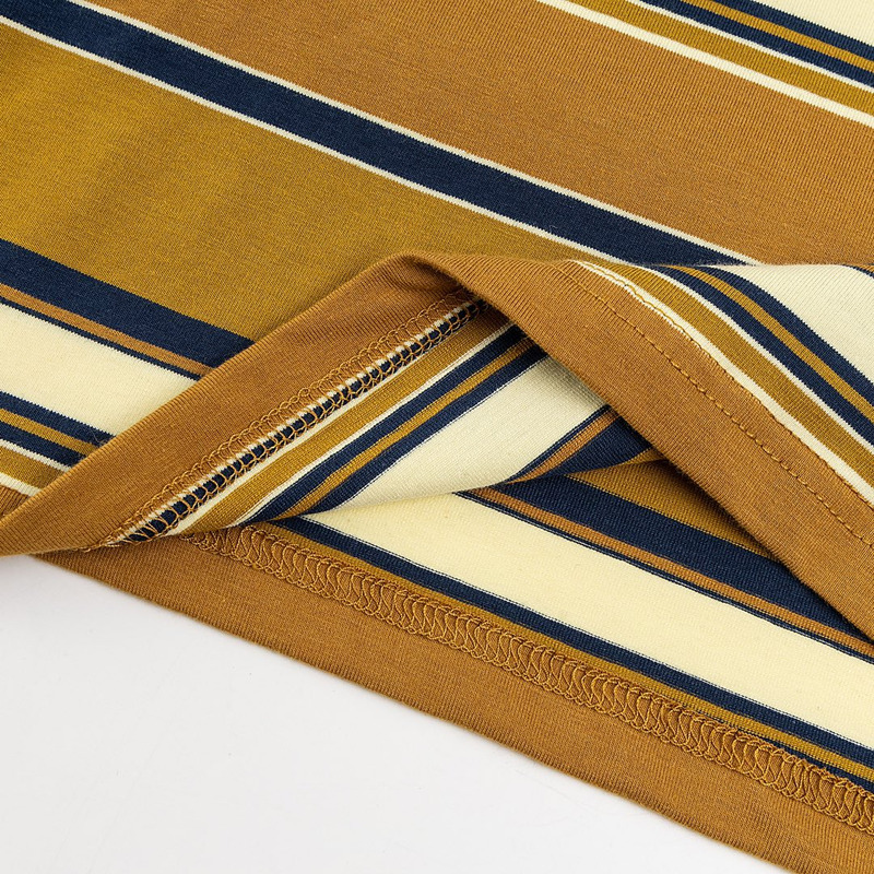 Miu Miu Jersey T-shirt Stripes Cotton Mustard