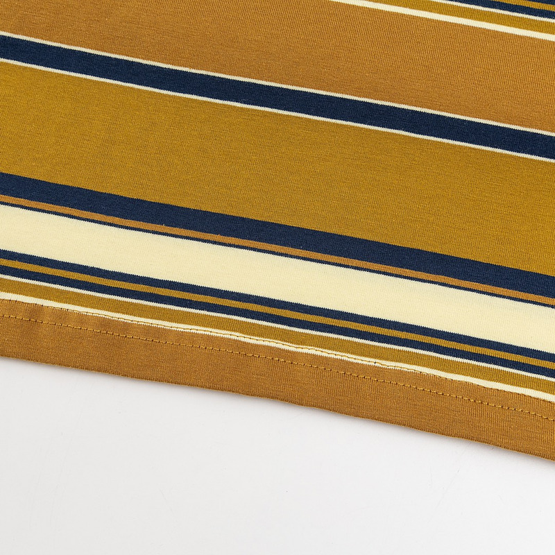 Miu Miu Jersey T-shirt Stripes Cotton Mustard