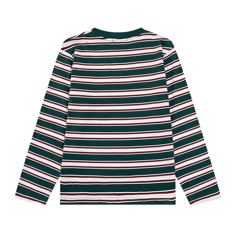 Miu Miu Jersey T-shirt Stripes Cotton Dark Green
