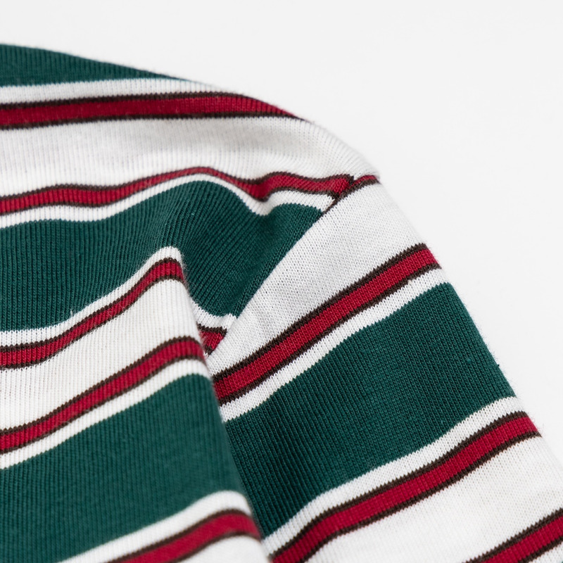 Miu Miu Jersey T-shirt Stripes Cotton Dark Green