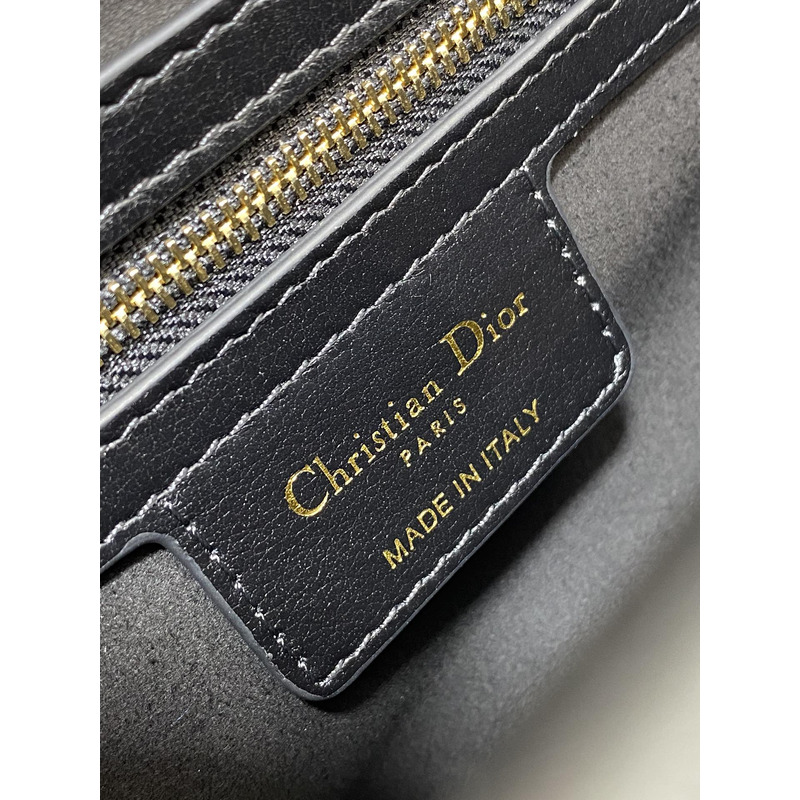 D*or jolie tote small  black cowhide rattan bag