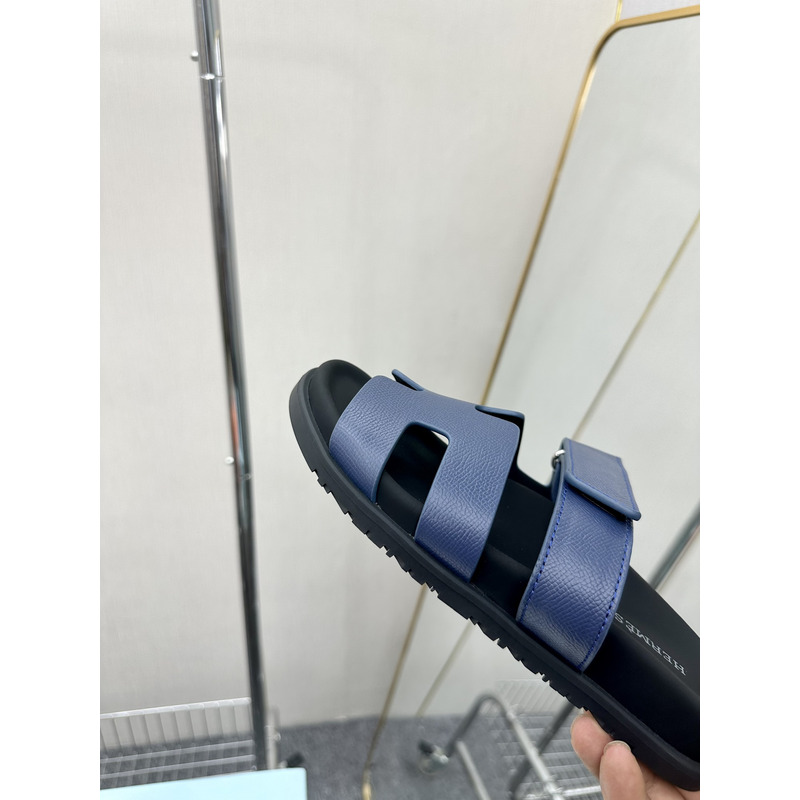 H**mes paris chypre suede blue sandals