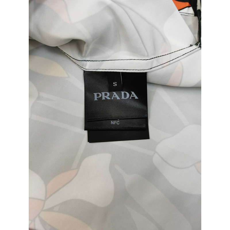 Pra*a double match cotton shirt bicolor