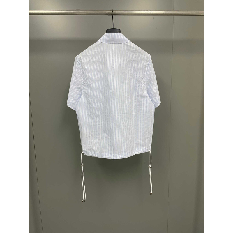 D*or striped half-zip shirt blue