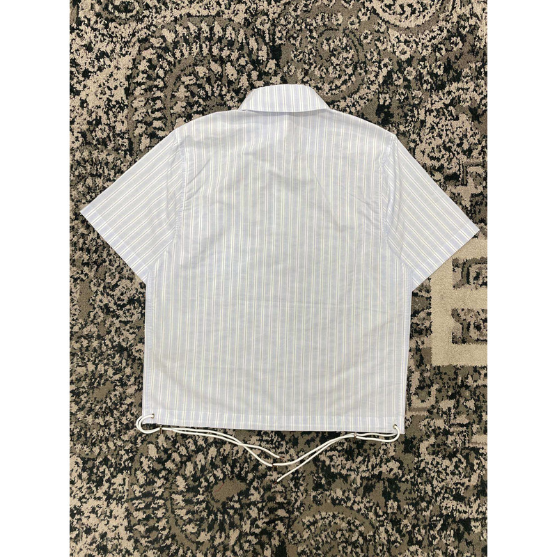 D*or striped half-zip shirt blue