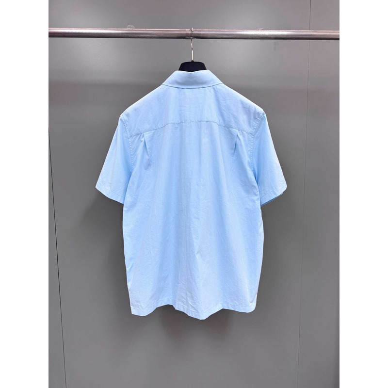l**is V*t*n embroidered cotton shirt  sky blue