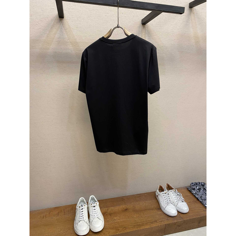 Versace Embroidered University Coral T-shirt Black