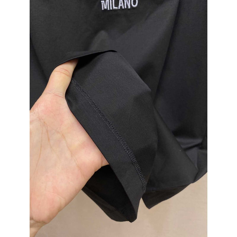 Versace Embroidered University Coral T-shirt Black